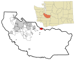 Pierce County Washington Incorporated and Unincorporated areas Buckley Highlighted